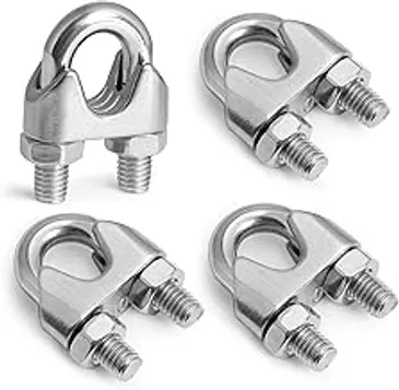 20 PACK 3/8" SS WIRE ROPE CLAMPS
